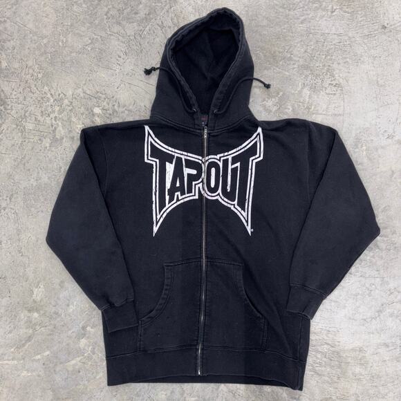 Vintage Tapout hoodie Big logo classic essential Y2K Skate punk grunge Sz M RARE - Picture 1 of 8